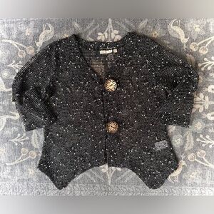 Women's Black Tweed Cardigan